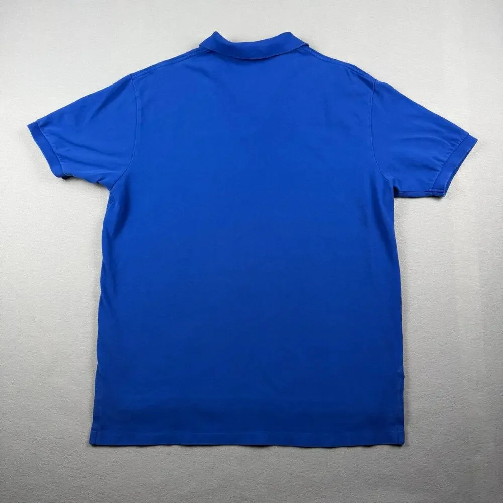 Polo Ralph Lauren Blue Mesh Polo Shirt XL Cotton